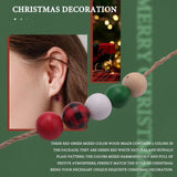 200 Christmas Wooden Beads Natural Polished for DIY Craft Holiday Garland