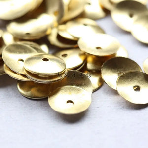 200 Solid Raw Brass Bead Caps-8mm (499C)