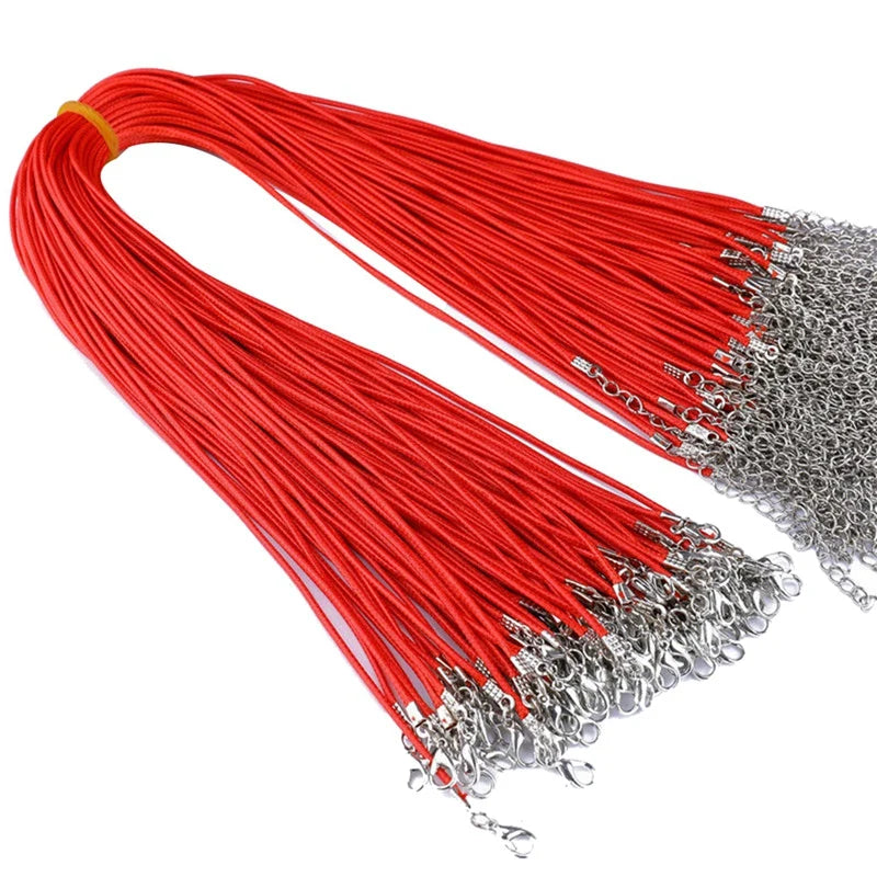 200 Pcs Waxed Necklace Rope 20 Inch for Bracelet Pendant