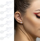 200 Plastic Earring Posts with Bullet Backs