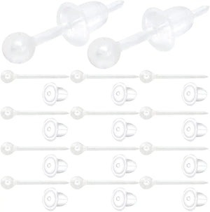 200 Plastic Earring Posts with Bullet Backs