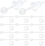 200 Plastic Earring Posts with Bullet Backs