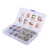 200 Sets Snap Buttons Craft Pliers Tool Metal Ring Button