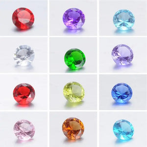 200 pcs Mixed Colors Birthstone Round Charms for Floating Locket
