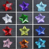 200 pcs 5mm Birthstone Star Charms Mixed Colors DIY Floating Locket