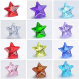 200 pcs 5mm Birthstone Star Charms Mixed Colors DIY Floating Locket