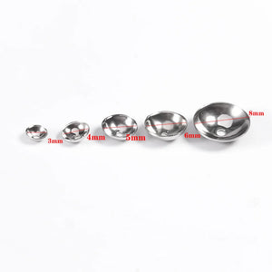 200 pcs Stainless Steel Spacer Bead Caps 3/4/5/6/8mm DIY Jewelry Finding