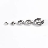 200 pcs Stainless Steel Spacer Bead Caps 3/4/5/6/8mm DIY Jewelry Finding