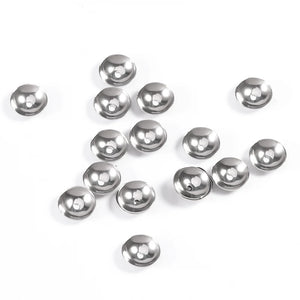 200 pcs Stainless Steel Spacer Bead Caps 3/4/5/6/8mm DIY Jewelry Finding