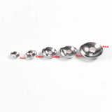 200 pcs Stainless Steel Spacer Bead Caps 3/4/5/6/8mm DIY Jewelry Finding