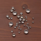 200 pcs Stainless Steel Spacer Bead Caps 3/4/5/6/8mm DIY Jewelry Finding