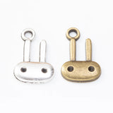 200 Retro Rabbit Alloy Pendants for DIY European Jewelry Making