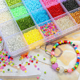 20K 2mm Glass Seed Beads Kit for Jewelry Making DIY Bracelet Earrings Necklace
