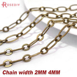 5 Meters Bronze Copper 1+1 Chains Necklace Chains Diy Jewelry Accessories