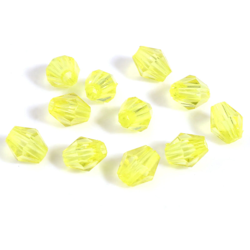 2000PCS Hexagon Multicolor Acrylic Beads 6mmx5mm