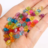 2000PCS Hexagon Multicolor Acrylic Beads 6mmx5mm