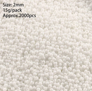 2000Pcs 2mm Glass Seed Beads for Jewelry Making DIY Bracelet Necklace Earrings