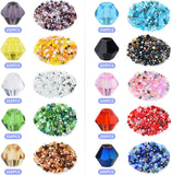 2000Pcs 4mm Crystal Glass Bicone Beads DIY Jewelry Making Kit