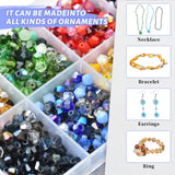 2000Pcs 4mm Crystal Glass Bicone Beads DIY Jewelry Making Kit
