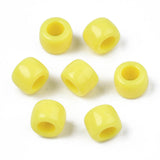 2000pcs 8x6mm Opaque Acrylic European Beads Large Hole Loose Spacer Charm Beads