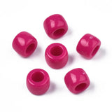 2000pcs 8x6mm Opaque Acrylic European Beads Large Hole Loose Spacer Charm Beads