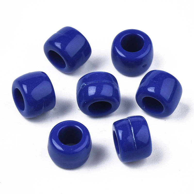 2000pcs 8x6mm Opaque Acrylic European Beads Large Hole Loose Spacer Charm Beads