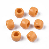 2000pcs 8x6mm Opaque Acrylic European Beads Large Hole Loose Spacer Charm Beads