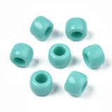 2000pcs 8x6mm Opaque Acrylic European Beads Large Hole Loose Spacer Charm Beads