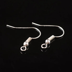 2000pcs Brass Earring Findings Clasps Hooks DIY Jewelry Making 19x17x0.5mm