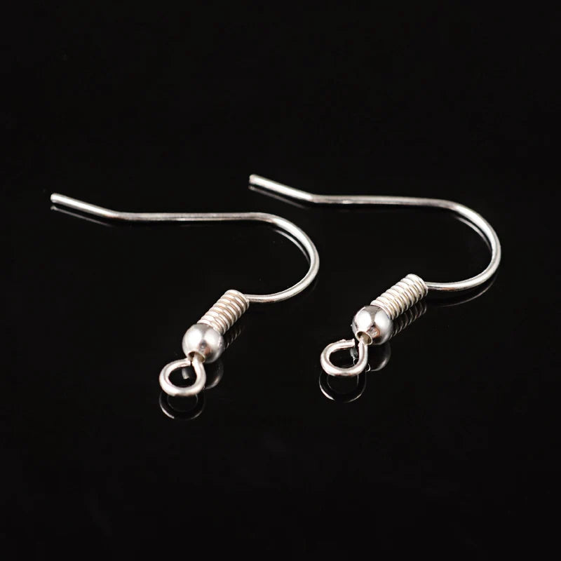 2000pcs Brass Earring Findings Clasps Hooks DIY Jewelry Making 19x17x0.5mm