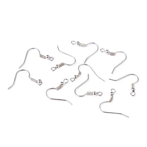 2000pcs Brass Earring Findings Clasps Hooks DIY Jewelry Making 19x17x0.5mm
