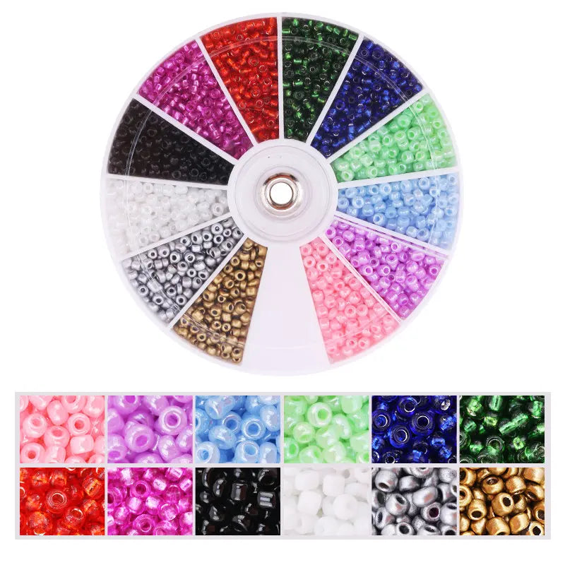 2000pcs 12Grids Glass Seed Beads Set for DIY Jewelry Making