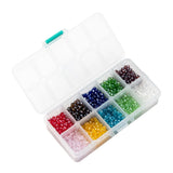 2000pcs Faceted Glass Beads 4x3mm for Jewelry Making DIY Bracelet Necklace