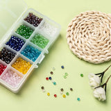 2000pcs Faceted Glass Beads 4x3mm for Jewelry Making DIY Bracelet Necklace