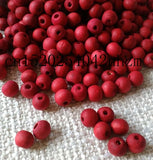 2000pcs 7mm Wooden Bead with Rose Scent for Rosary, Red Bead