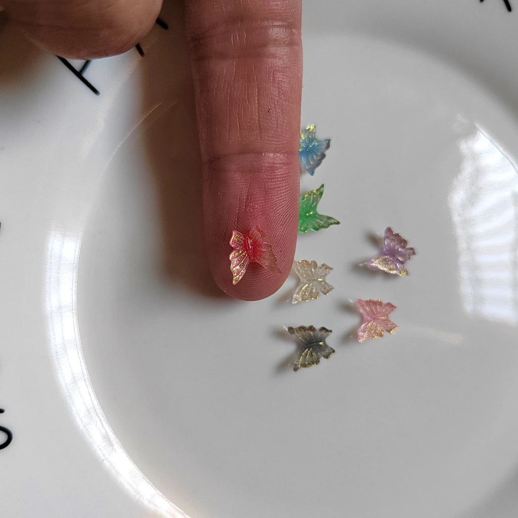 2000pcs 9mm Colorful Butterfly Sticker Scrapbook Nail Slices