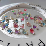 2000pcs 9mm Colorful Butterfly Sticker Scrapbook Nail Slices