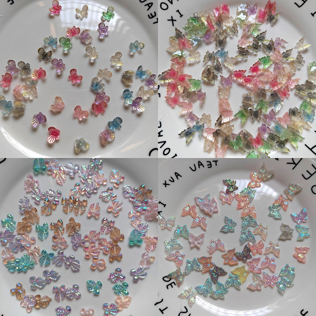 2000pcs 9mm Colorful Butterfly Sticker Scrapbook Nail Slices