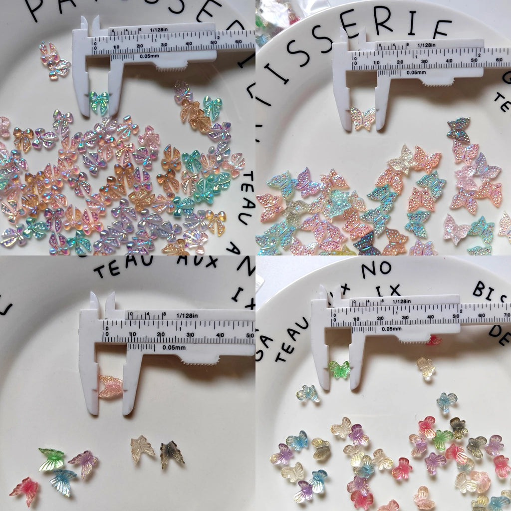 2000pcs 9mm Colorful Butterfly Sticker Scrapbook Nail Slices