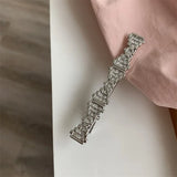Y2K Crystal Bow Hairpin Red Pink Rhinestone Clip