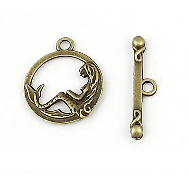 Antique Bronze Mermaid Toggle Clasp Bracelet Accessories