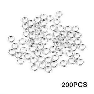 200PCS Open Jump Rings Double Loops Split Rings Connectors Jewelry Making DIY