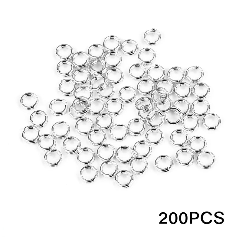 200PCS Open Jump Rings Double Loops Split Rings Connectors Jewelry Making DIY
