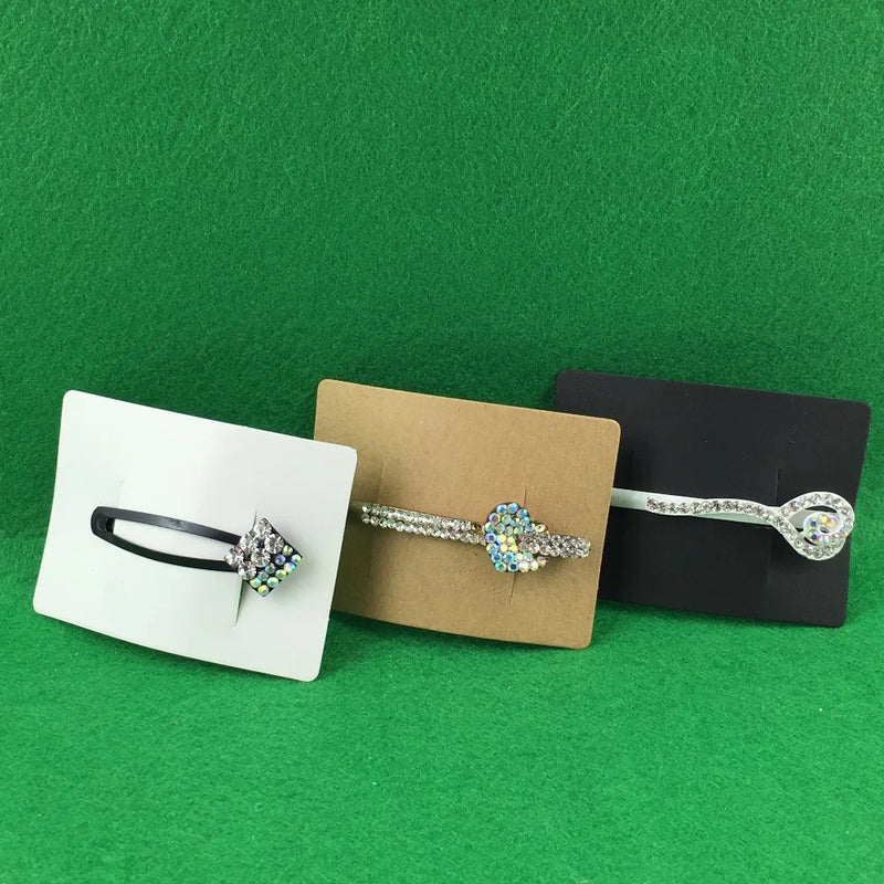 Hair Clip Card Jewelry Display 5x7cm Blank Packaging Card