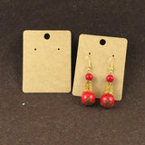 200PC 6.5*5cm Earring Cards Jewelry Display Vintage Card Logo Accepted