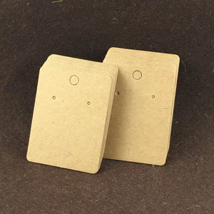 200PC 6.5*5cm Earring Cards Jewelry Display Vintage Card Logo Accepted