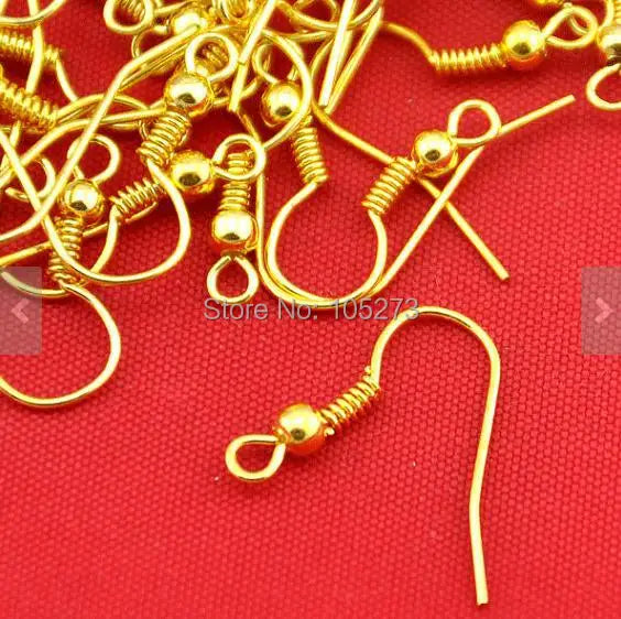 200PCS Plated Earring Hooks Ear Wire DIY Accessory Jewelry Making