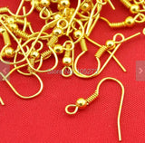 200PCS Plated Earring Hooks Ear Wire DIY Accessory Jewelry Making