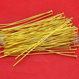 200PCS Plated Head Pin Jewelry Findings 60mm 18 Gauge