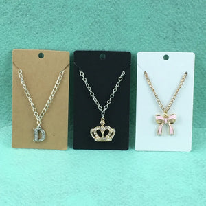 200PCS Jewelry Display Cards Blank Classic Vintage Paper Logo Accepted